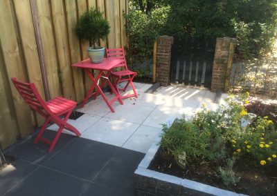 Tuin klant Zaagmachine Groenprojecten Madestein in het westland